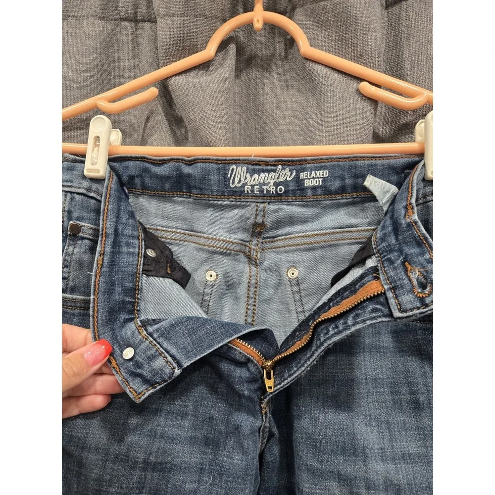 Wrangler Retro Relaxed Boot Jeans Boys 16 Husky Med Wash Stretch Denim Western